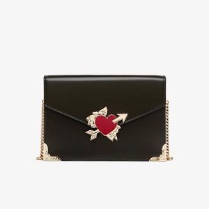 Zara crossbody bag with chain and heart detail
